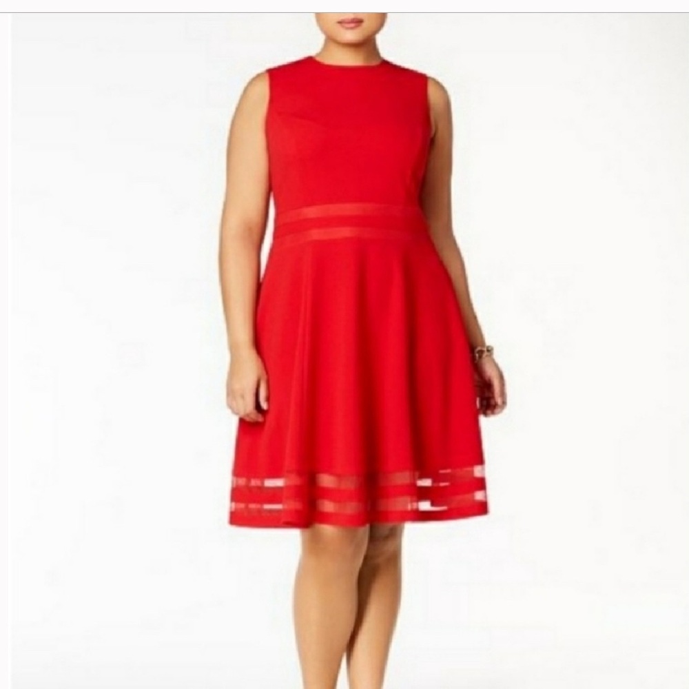 CALVIN KLEIN SLEEVELESS PLUS DRESS
